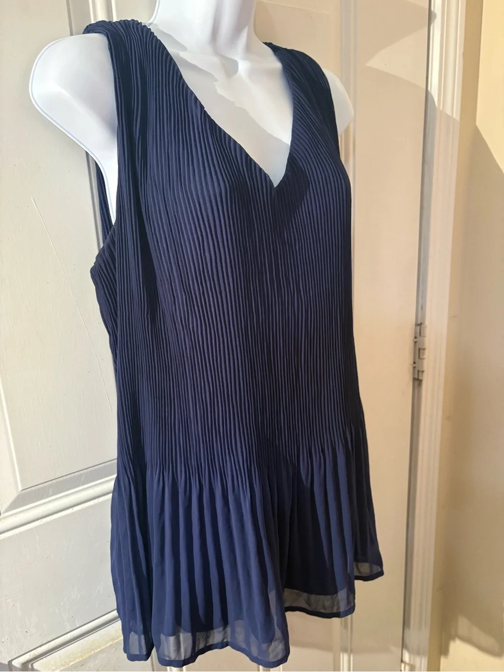 Lane Bryant Royal Blue Blouse Silky #Sleeveless #Romantic #Slenderizing #Flowy